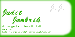 judit jambrik business card